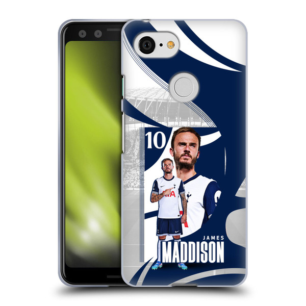 Tottenham Hotspur F.C. 2024/25 First Team James Maddison Soft Gel Case for Google Pixel 3