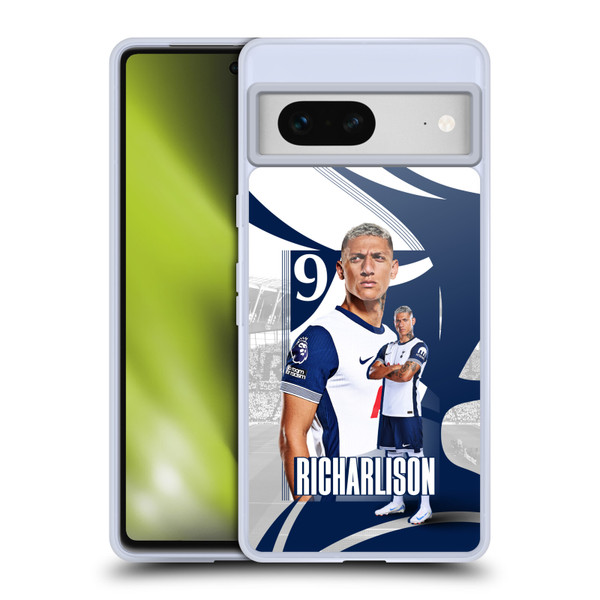 Tottenham Hotspur F.C. 2024/25 First Team Richarlison Soft Gel Case for Google Pixel 7