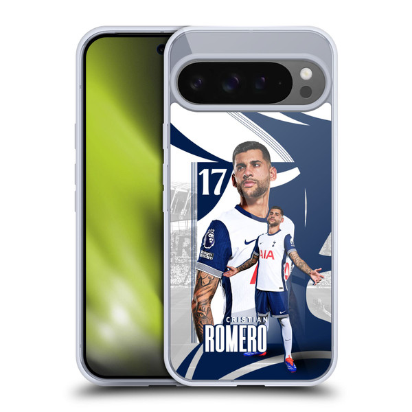 Tottenham Hotspur F.C. 2024/25 First Team Cristian Romero Soft Gel Case for Google Pixel 9 Pro XL