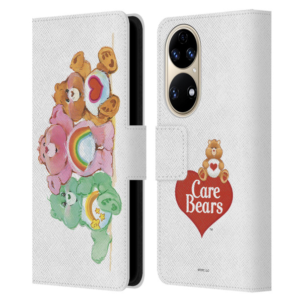 Care Bears Classic Group Leather Book Wallet Case Cover For Huawei P50