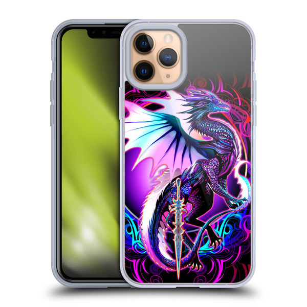 Ruth Thompson Dragons with Swords Ebon Blade Fantasy Soft Gel Case for Apple iPhone 11 Pro