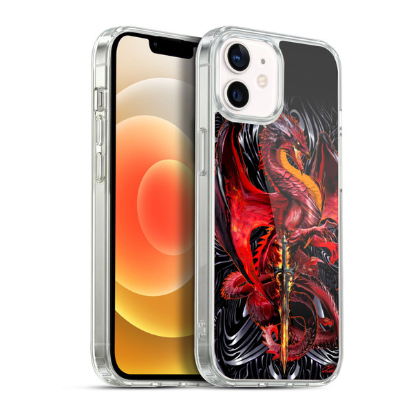 Ruth Thompson Dragons with Swords Wrath Blade Soft Gel Case for Apple iPhone 12 / iPhone 12 Pro & MagSafe