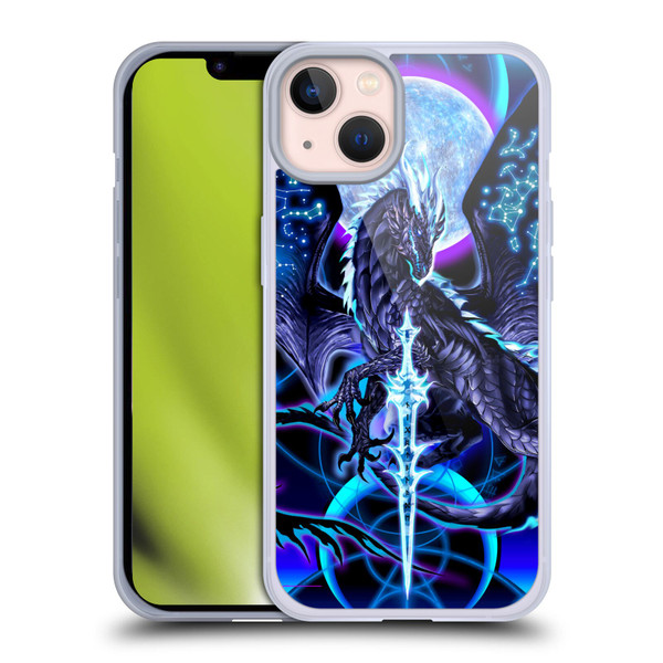 Ruth Thompson Dragons with Swords Night Blade & Constellations Soft Gel Case for Apple iPhone 13