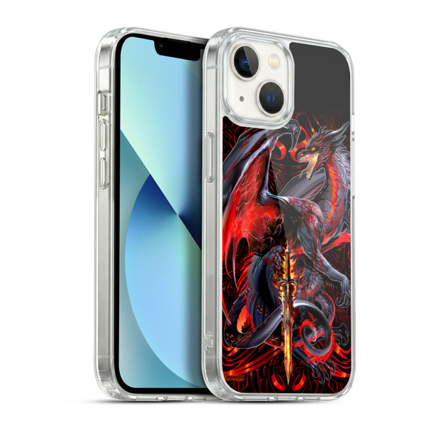 Ruth Thompson Dragons with Swords Widow Blade Soft Gel Case for Apple iPhone 13