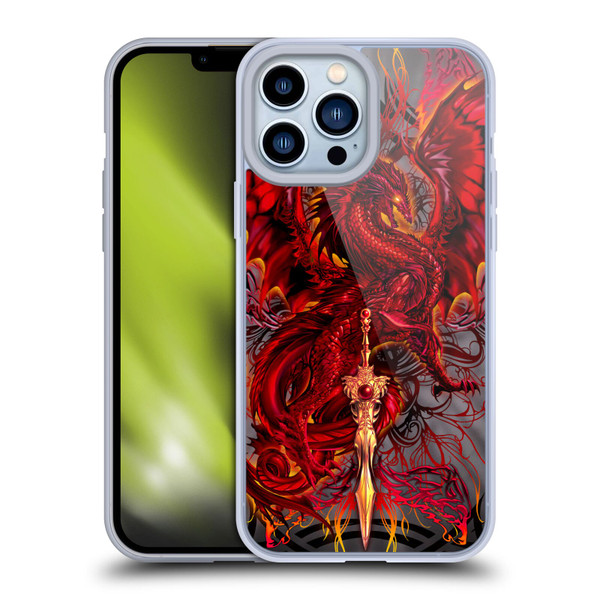 Ruth Thompson Dragons with Swords Blood Blade Fantasy Soft Gel Case for Apple iPhone 13 Pro Max