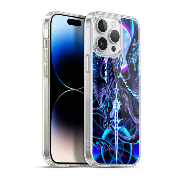 Ruth Thompson Dragons with Swords Night Blade & Constellations Soft Gel Case for Apple iPhone 13 Pro Max & MagSafe