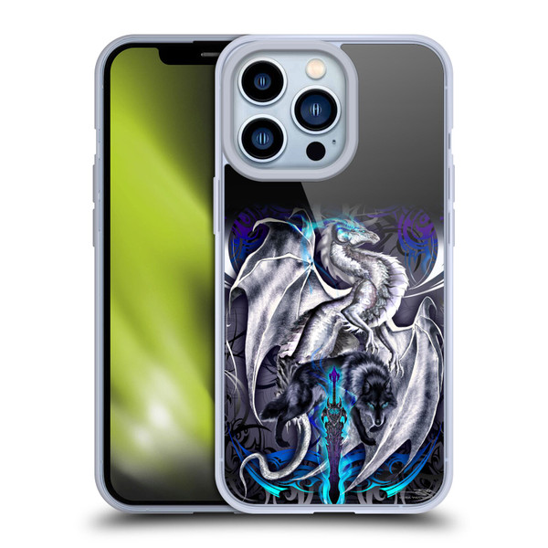 Ruth Thompson Dragons with Swords Blade & Fantasy Wolf Soft Gel Case for Apple iPhone 13 Pro