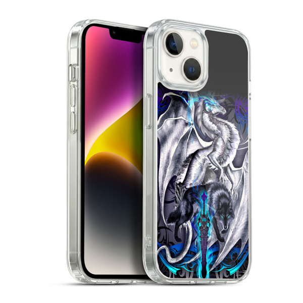 Ruth Thompson Dragons with Swords Blade & Fantasy Wolf Soft Gel Case for Apple iPhone 14