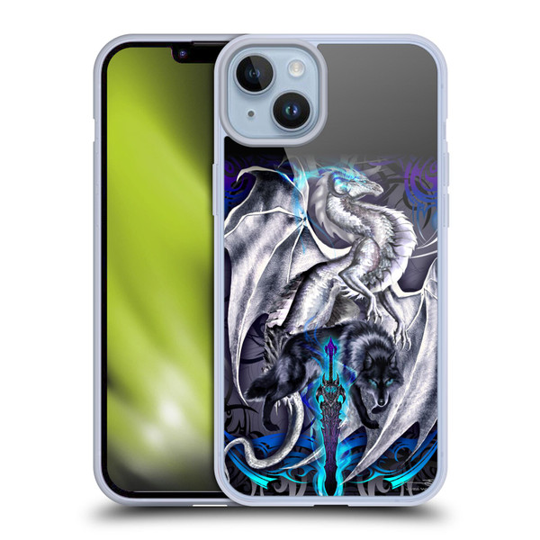 Ruth Thompson Dragons with Swords Blade & Fantasy Wolf Soft Gel Case for Apple iPhone 14 Plus