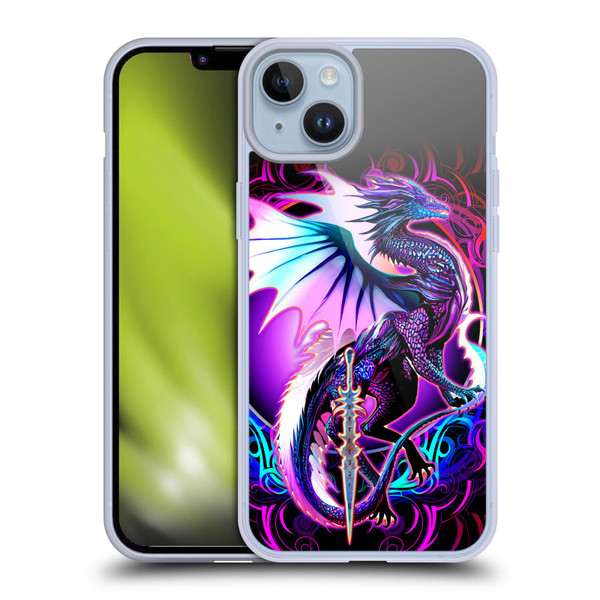 Ruth Thompson Dragons with Swords Ebon Blade Fantasy Soft Gel Case for Apple iPhone 14 Plus