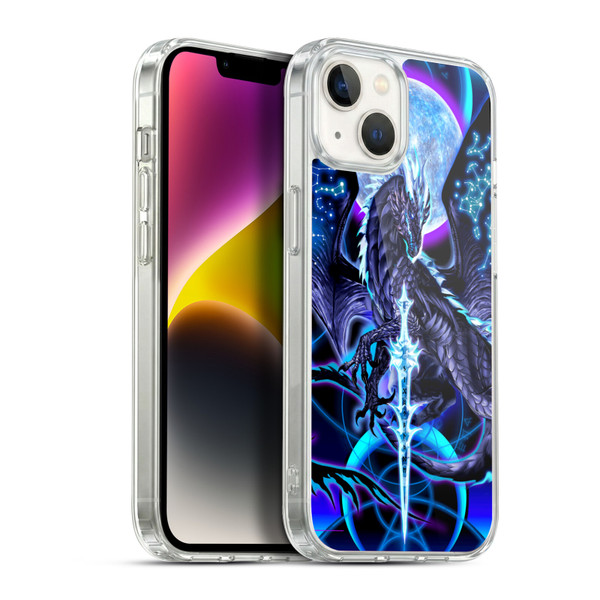 Ruth Thompson Dragons with Swords Night Blade & Constellations Soft Gel Case for Apple iPhone 14 Plus & MagSafe