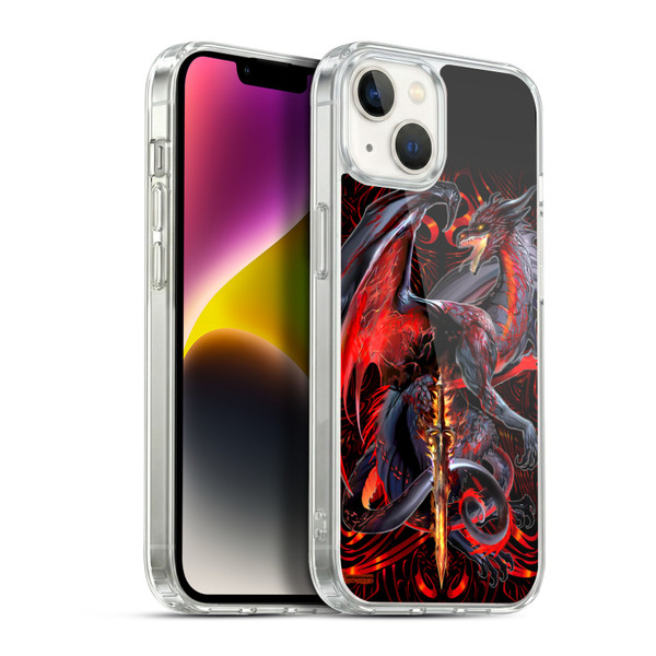 Ruth Thompson Dragons with Swords Widow Blade Soft Gel Case for Apple iPhone 14 Plus & MagSafe