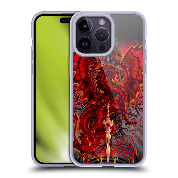 Ruth Thompson Dragons with Swords Blood Blade Fantasy Soft Gel Case for Apple iPhone 14 Pro Max