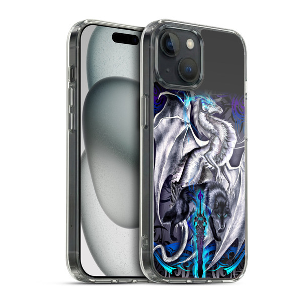 Ruth Thompson Dragons with Swords Blade & Fantasy Wolf Soft Gel Case for Apple iPhone 15 & MagSafe