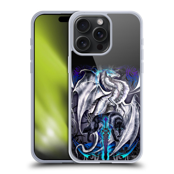 Ruth Thompson Dragons with Swords Blade & Fantasy Wolf Soft Gel Case for Apple iPhone 15 Pro Max