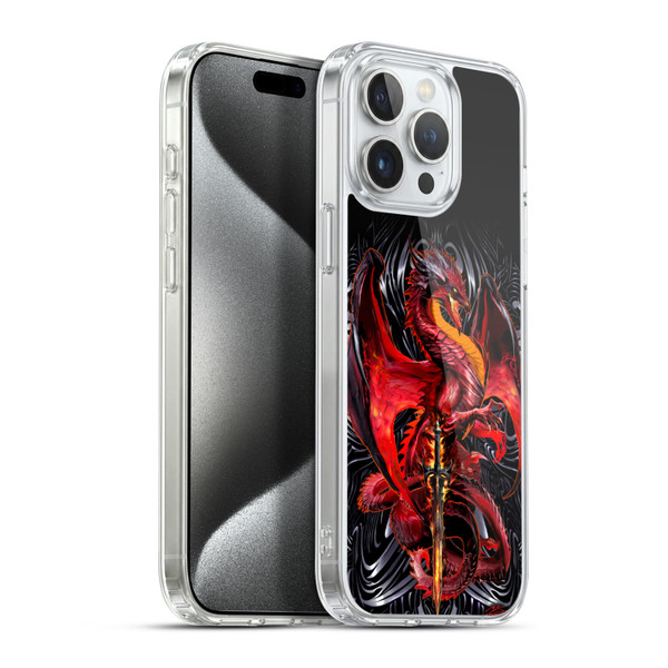 Ruth Thompson Dragons with Swords Wrath Blade Soft Gel Case for Apple iPhone 15 Pro Max & MagSafe
