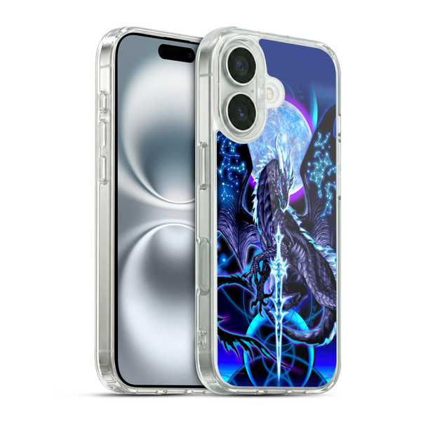 Ruth Thompson Dragons with Swords Night Blade & Constellations Soft Gel Case for Apple iPhone 16 & MagSafe