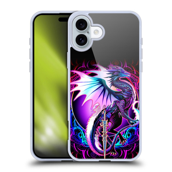 Ruth Thompson Dragons with Swords Ebon Blade Fantasy Soft Gel Case for Apple iPhone 16 Plus