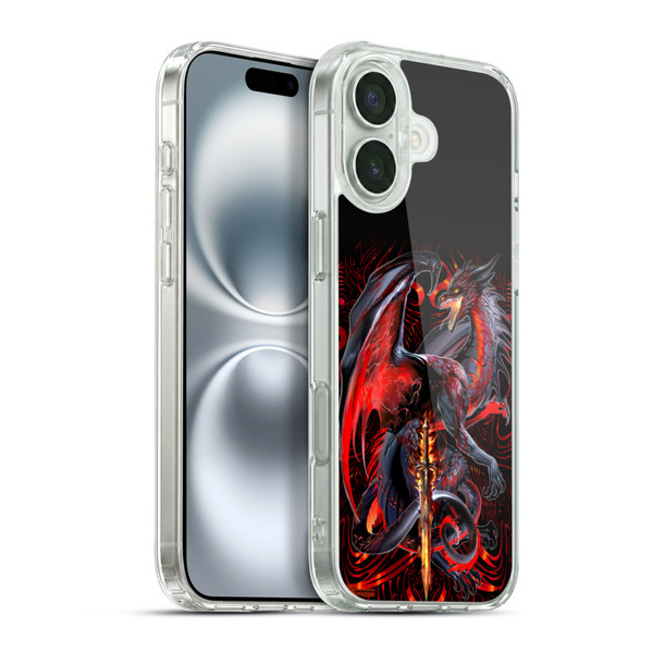 Ruth Thompson Dragons with Swords Widow Blade Soft Gel Case for Apple iPhone 16 Plus & MagSafe