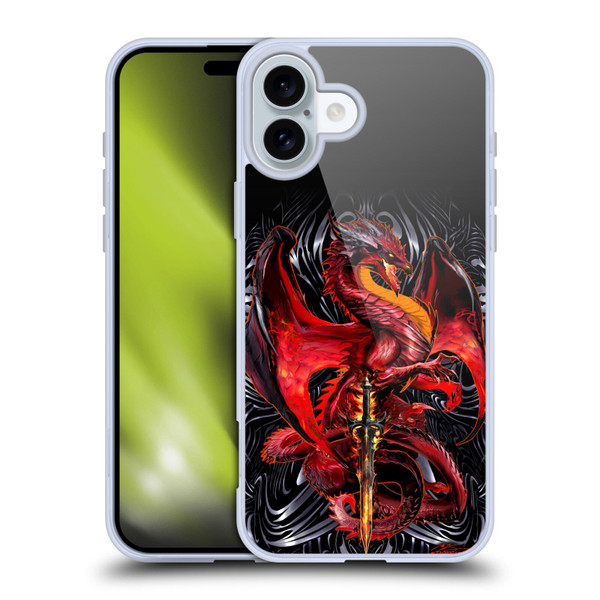 Ruth Thompson Dragons with Swords Wrath Blade Soft Gel Case for Apple iPhone 16 Plus