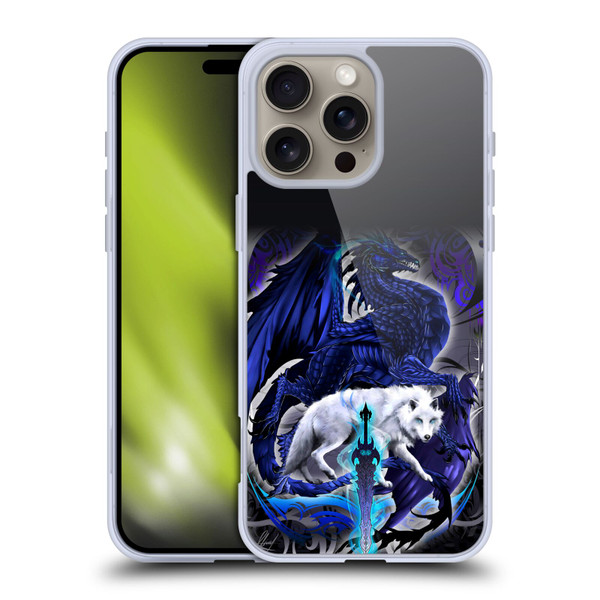 Ruth Thompson Dragons with Swords Alpha Blade & Fantasy Wolf Soft Gel Case for Apple iPhone 16 Pro Max