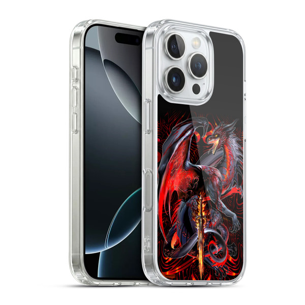 Ruth Thompson Dragons with Swords Widow Blade Soft Gel Case for Apple iPhone 16 Pro & MagSafe