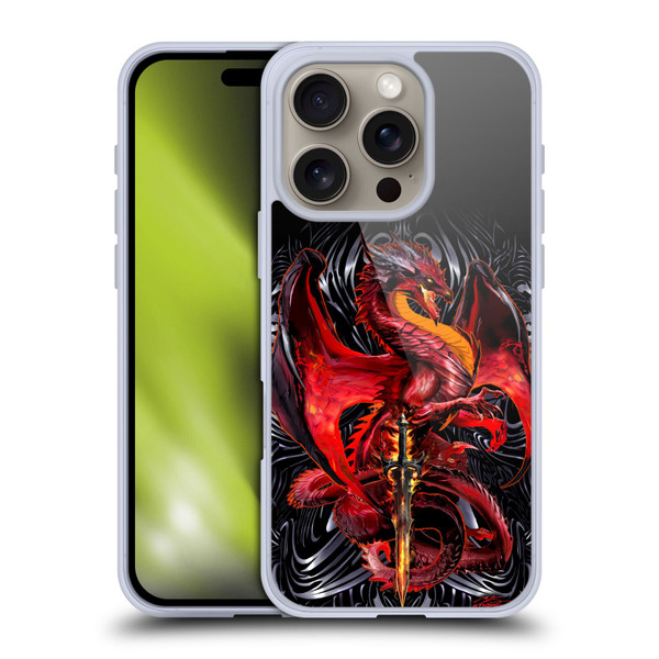 Ruth Thompson Dragons with Swords Wrath Blade Soft Gel Case for Apple iPhone 16 Pro