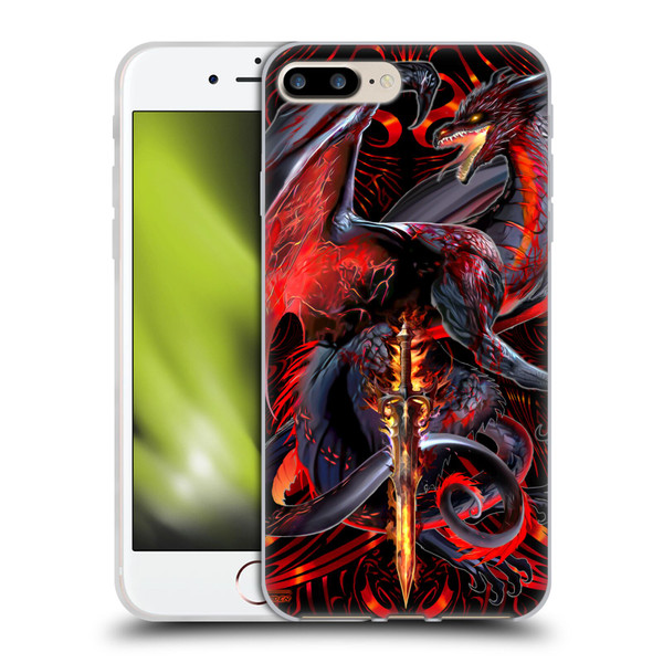 Ruth Thompson Dragons with Swords Widow Blade Soft Gel Case for Apple iPhone 7 Plus / iPhone 8 Plus