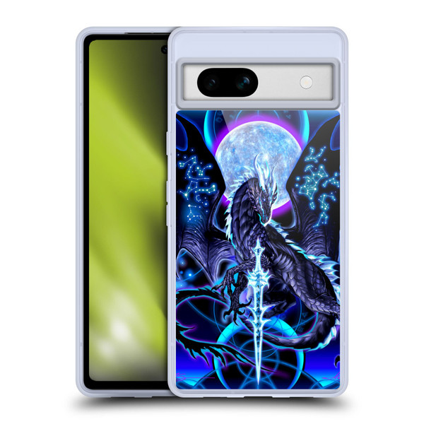 Ruth Thompson Dragons with Swords Night Blade & Constellations Soft Gel Case for Google Pixel 7a