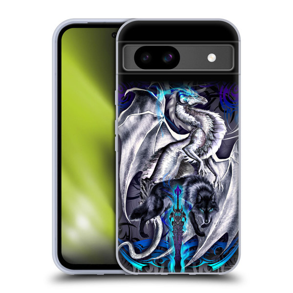 Ruth Thompson Dragons with Swords Blade & Fantasy Wolf Soft Gel Case for Google Pixel 8a