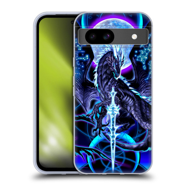 Ruth Thompson Dragons with Swords Night Blade & Constellations Soft Gel Case for Google Pixel 8a