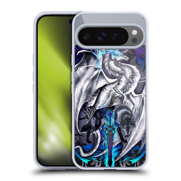 Ruth Thompson Dragons with Swords Blade & Fantasy Wolf Soft Gel Case for Google Pixel 9 Pro XL