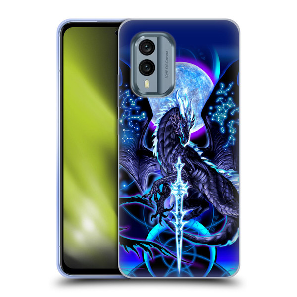 Ruth Thompson Dragons with Swords Night Blade & Constellations Soft Gel Case for Nokia X30