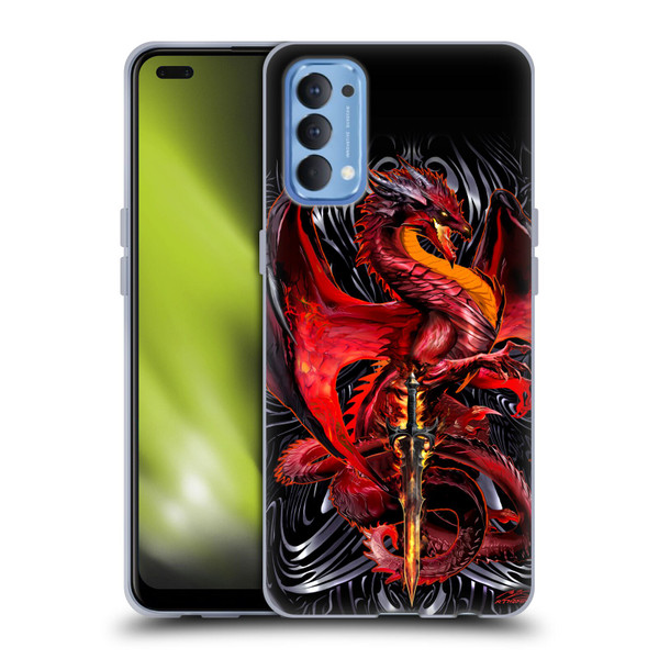 Ruth Thompson Dragons with Swords Wrath Blade Soft Gel Case for OPPO Reno 4 5G
