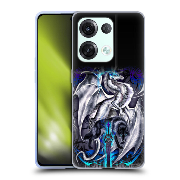Ruth Thompson Dragons with Swords Blade & Fantasy Wolf Soft Gel Case for OPPO Reno8 Pro