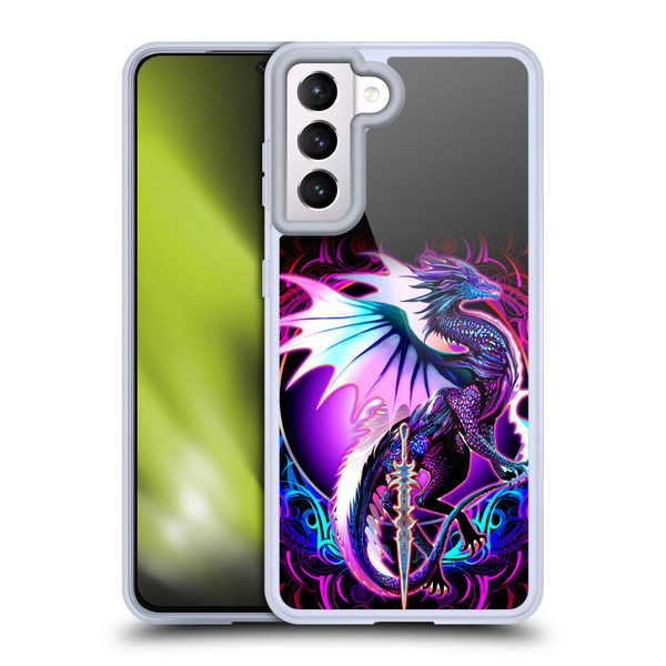 Ruth Thompson Dragons with Swords Ebon Blade Fantasy Soft Gel Case for Samsung Galaxy S21 5G