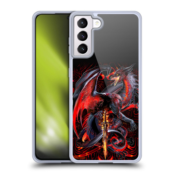 Ruth Thompson Dragons with Swords Widow Blade Soft Gel Case for Samsung Galaxy S21+ 5G