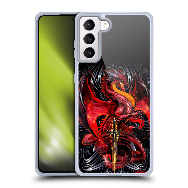 Ruth Thompson Dragons with Swords Wrath Blade Soft Gel Case for Samsung Galaxy S21+ 5G