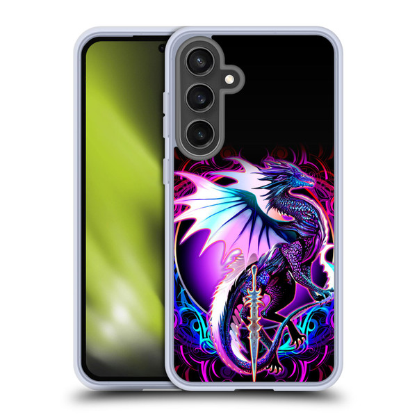 Ruth Thompson Dragons with Swords Ebon Blade Fantasy Soft Gel Case for Samsung Galaxy S24 FE