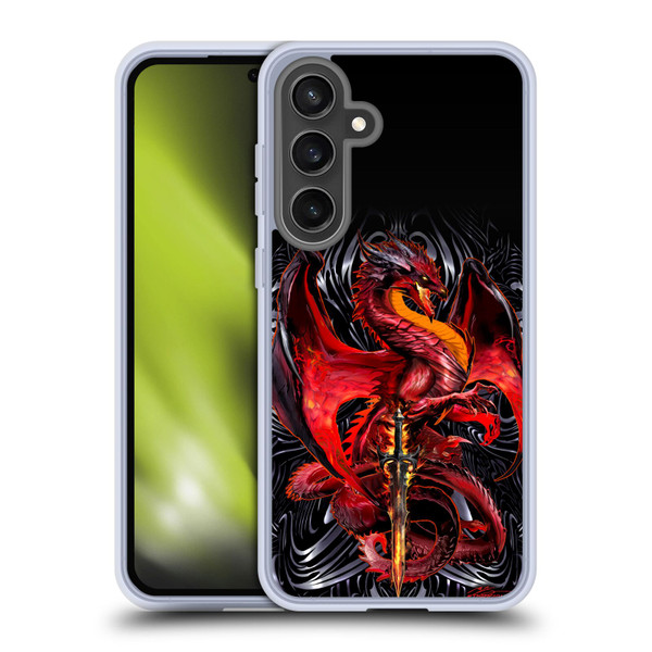 Ruth Thompson Dragons with Swords Wrath Blade Soft Gel Case for Samsung Galaxy S24 FE