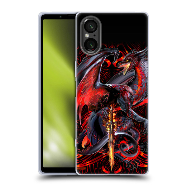 Ruth Thompson Dragons with Swords Widow Blade Soft Gel Case for Sony Xperia 5 V 5G