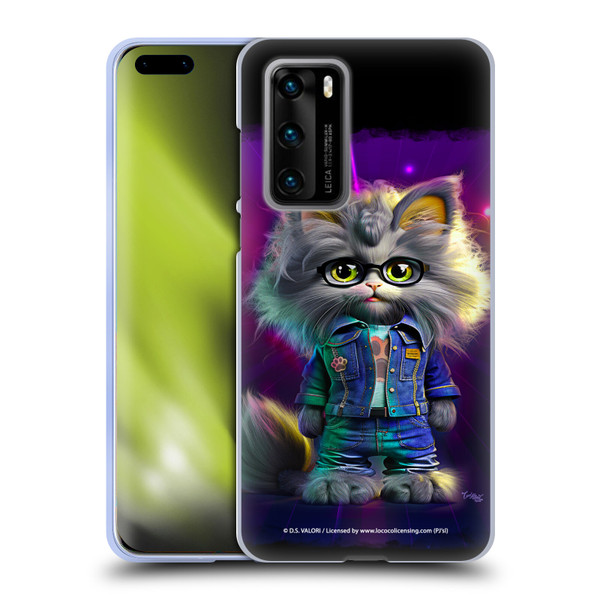 D.S. Valori Kitty And Puppy Kitty In Jeans Soft Gel Case for Huawei P40 5G
