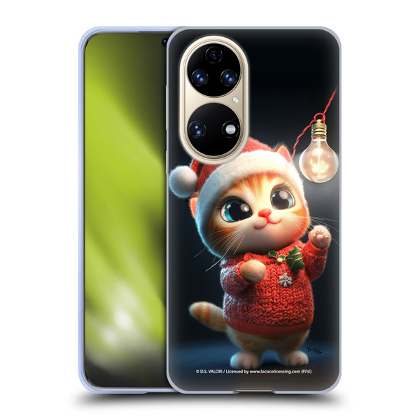 D.S. Valori Kitty And Puppy Kitty Christmas Light Soft Gel Case for Huawei P50