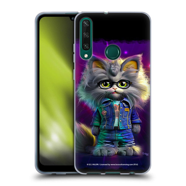 D.S. Valori Kitty And Puppy Kitty In Jeans Soft Gel Case for Huawei Y6p