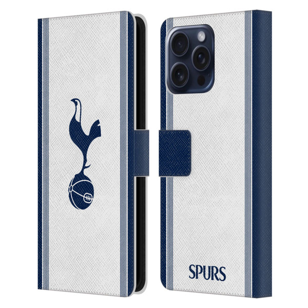 Tottenham Hotspur F.C. 2024/25 Badge Kit Home Leather Book Wallet Case Cover For Apple iPhone 16 Pro Max