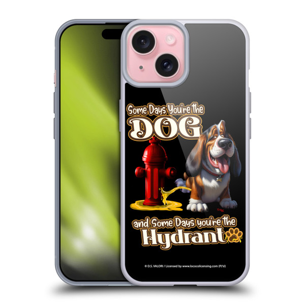 D.S. Valori Kitty And Puppy Some Days You're The Dog Soft Gel Case for Apple iPhone 15
