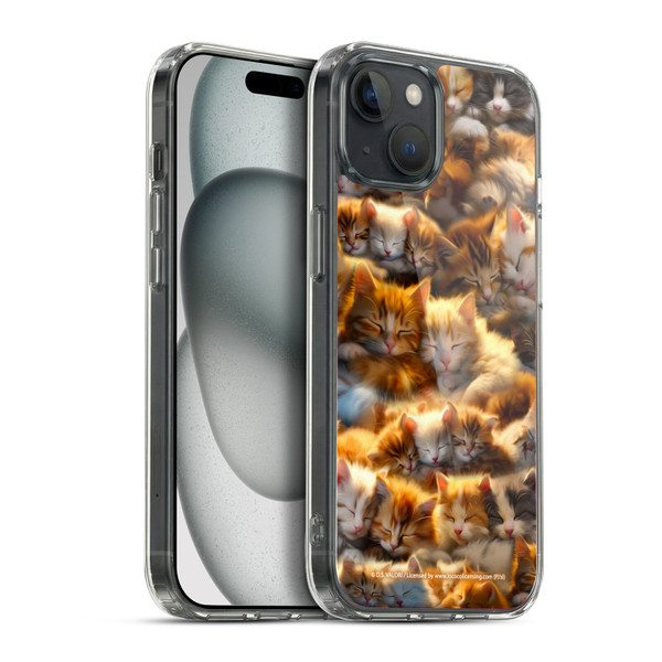 D.S. Valori Kitty And Puppy Kitty Dreams Soft Gel Case for Apple iPhone 15 Plus & MagSafe