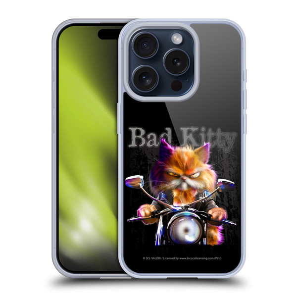 D.S. Valori Kitty And Puppy Bad Kitty Soft Gel Case for Apple iPhone 15 Pro