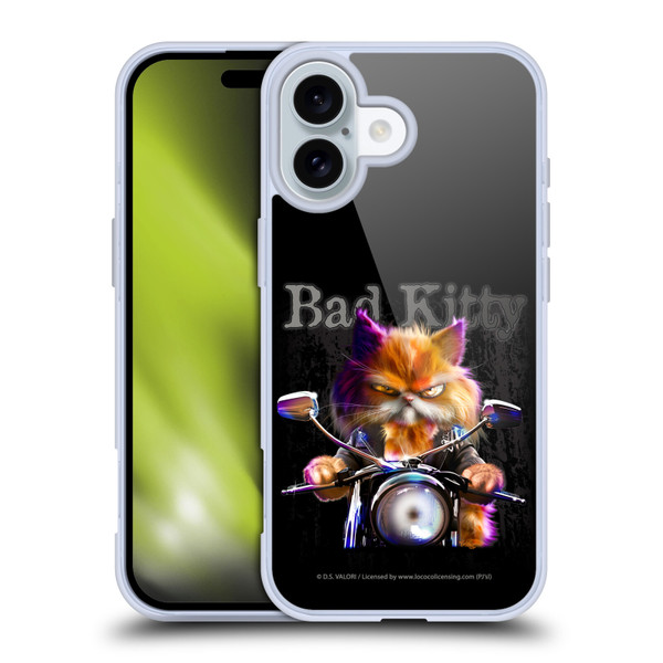 D.S. Valori Kitty And Puppy Bad Kitty Soft Gel Case for Apple iPhone 16