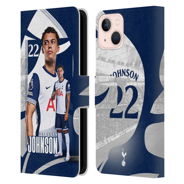 Tottenham Hotspur F.C. 2024/25 First Team Brennan Johnson Leather Book Wallet Case Cover For Apple iPhone 13